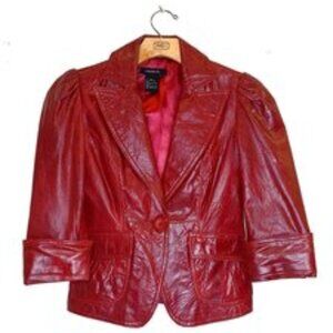 Arden B LambSkin Cropped Leather Jacket